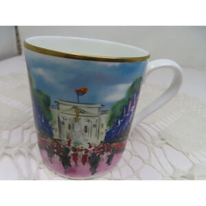 Halcyon Days Bone China Mug Signed Trooping the Colour Queen Birthday Parade